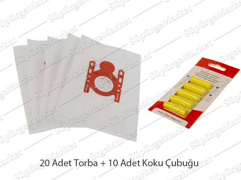 BOSCH20 Adet TypG Toz Torbası + 1 Adet Micro Filtre + 10 Adet Koku
