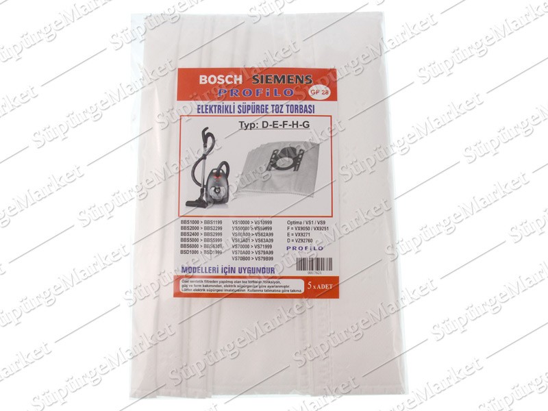 BOSCH11 Solida/alpha 3 Katlı Bez Toz Torbası - 20 Adet